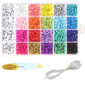 Shangjie OEM Customized 24 grid beads for diy jewerely Crystal Jewelry Making Kit glass seed beads